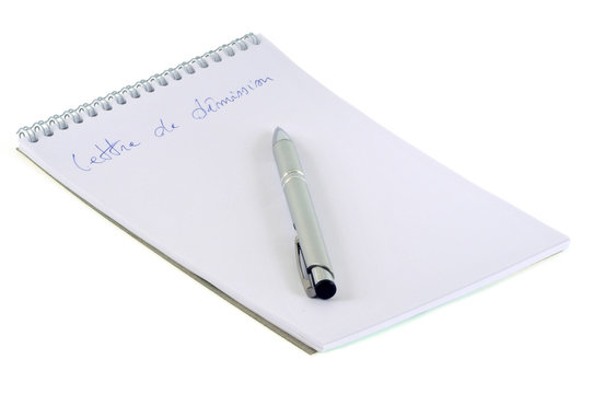 Lettre de d&eacute;mission