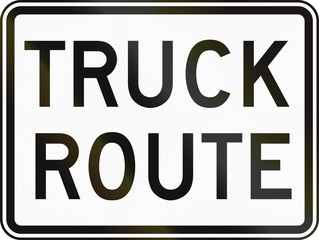 United States traffic sign - Truck Route
