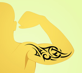Tribal arm tattoo