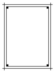 Art Deco black ornamental decorative frame