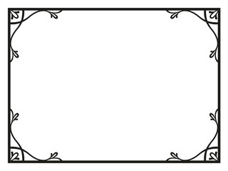 simple black ornamental decorative frame