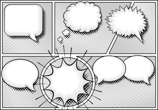 Comic Rahmen als Hintergrund