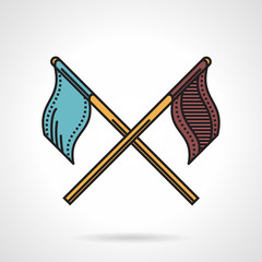 Paintball teams flags vector icon