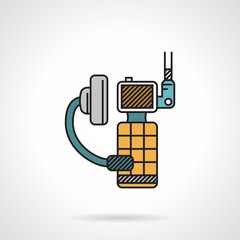 Flat color vector icon for portable radio