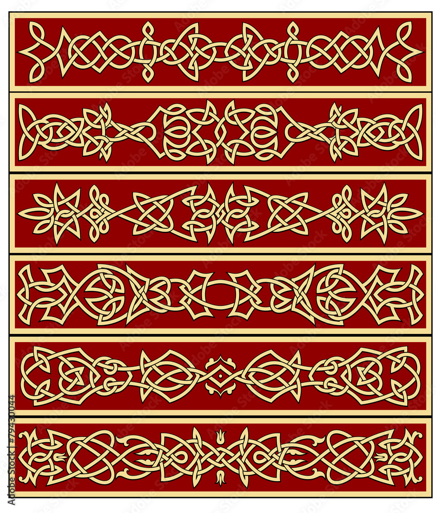 Poster borders and frames in celtic style