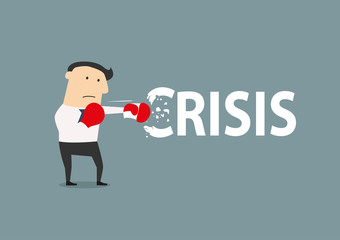 Businessman breaks the crisis