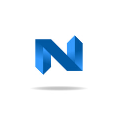 Letter N, logo element, website icon
