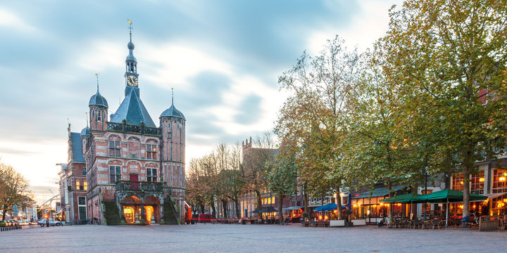 The central square in the Dutch city Deventer