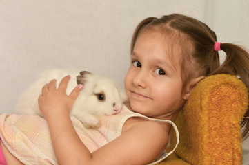 Girl with a rabbit