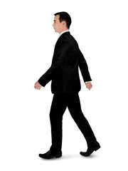 Business man walk side