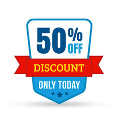 Discount tag for online shop in flat design. Use on labels