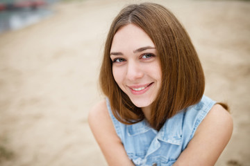Fototapeta premium Young girl with a beautiful smile