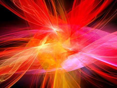 Multicolored glowing streams fractal