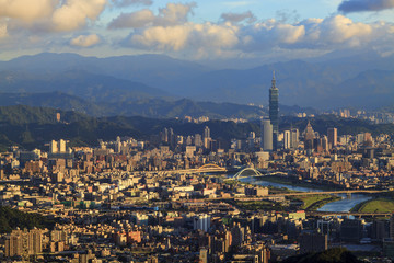 Taipei, Taiwan Cityscape from Neihu District.