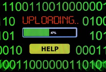 Fototapeta premium Upload help concept