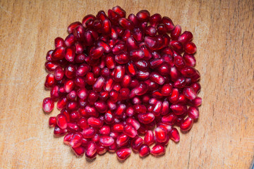 Fresh pomegranate seeds
