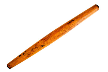 Old rolling-pin isolated on a white background.