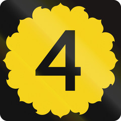 Fototapeta premium Sunflower state highway shield in Kansas