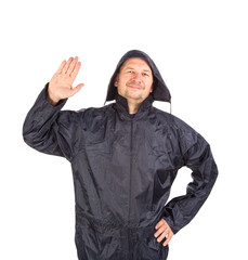 Worker in winter workwear.