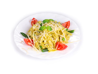 Tagliatelli pasta with tomatoes