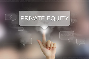 hand clicking on private equity button