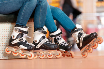 Beautiful girls on the rollerdrome