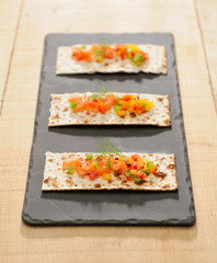 tartare de saumon au poivron