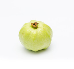 Fresh guava on the white background