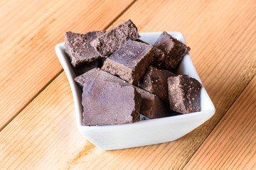 raw chocolate blocks