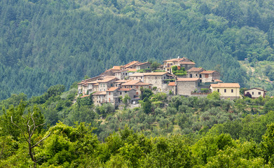 Fototapeta na wymiar Regnano, old village in Tuscany