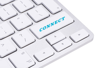 Connect concept on enter button of the keyboard