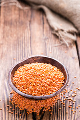 Portion of Red Lentils