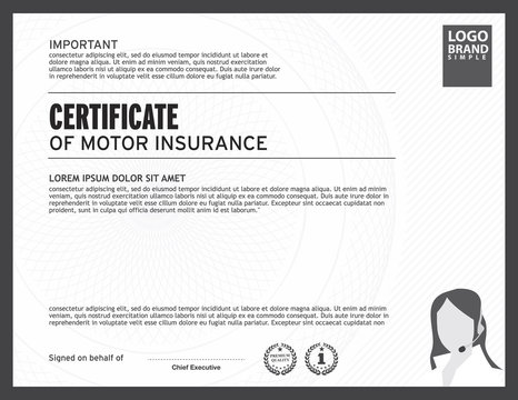 certificate of motor insurance template.