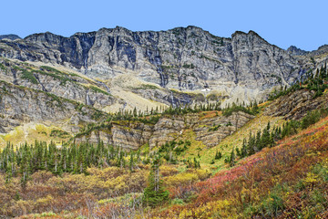Fototapeta premium View from Swiftcurrent Trail in Many Glacier