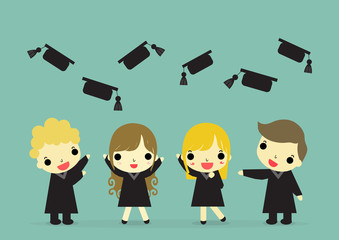 graduate happy emotion and hat