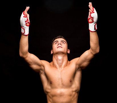 Male model. Kickboxing.