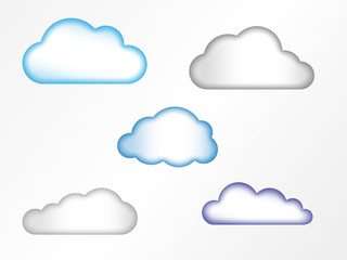 Wolkensymbole mit Verlaufseffekt