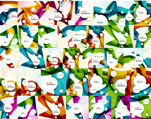 Fototapeta premium Mega collection of colo waves abstract backgrounds
