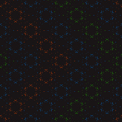 Abstract black pattern with color stars