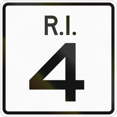 Obraz premium United States State Highway shield, Rhode Island