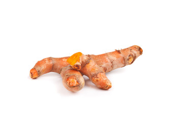 turmeric on white background