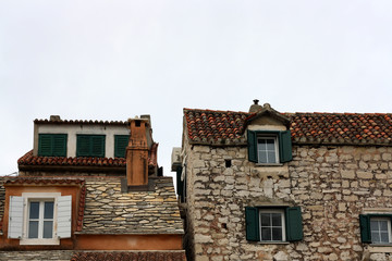 Old traditional houses in Split, Croatia.