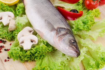 Fresh seabass with lemon