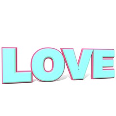 Love isolated on white