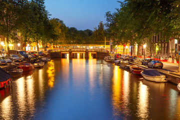 Fototapeta na wymiar Amsterdam's canals.