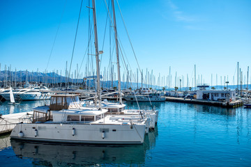 Fototapeta premium Yachts in the harbour
