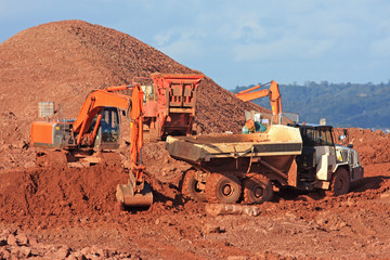 Digger and Dump Truck