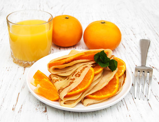 pancakes with orange