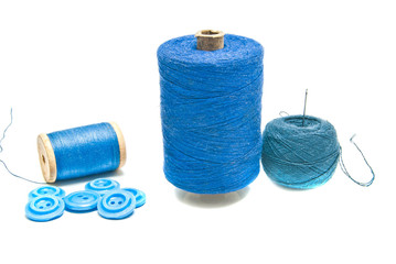 spools of thread and ball of yarn