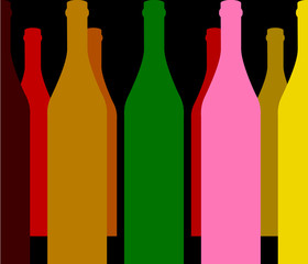 wine bottles color
